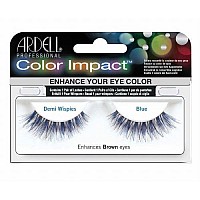 (3 Pack) ARDELL color Impact False Lashes - Blue Demi Wispies