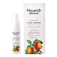 Nourish Organic Pure Hydrating Face Serum - Apricot & Argan gMO-Free, cruelty Free, 100% Vegan (07oz)