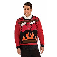 Forum Novelties Adult Ugly Christmas Eve Sweater, Multi, Medium