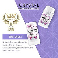 cRYSTAL Mineral Deodorant Stick - Unscented Body Deodorant With 24-Hour Odor Protection, Non-Staining & Non-Sticky, Aluminum chloride & Paraben Free, 425 oz, (3 Pack) (Packaging May Vary)