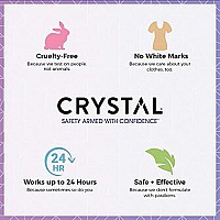 cRYSTAL Mineral Deodorant Stick - Unscented Body Deodorant With 24-Hour Odor Protection, Non-Staining & Non-Sticky, Aluminum chloride & Paraben Free, 425 oz, (3 Pack) (Packaging May Vary)