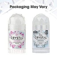 cRYSTAL Mineral Deodorant Stick - Unscented Body Deodorant With 24-Hour Odor Protection, Non-Staining & Non-Sticky, Aluminum chloride & Paraben Free, 425 oz, (3 Pack) (Packaging May Vary)