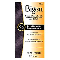 Bigen Permanent Powder Hair Color 96 Deep Burgundy 1 Ea 021 Oz Pack Of 3