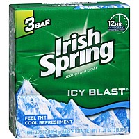 Irish Spring Deodorant Bar Soap Icy Blast 375 Oz Bars 3 Ea Pack Of 2