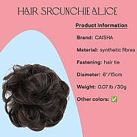 Caisha Messy Scrunchie Bun Voluminous Wavy Hairpiece Heatresistant Synthetic Fibres Brown G6A