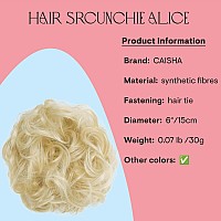 Caisha Messy Scrunchie Bun Voluminous Wavy Hairpiece Heatresistant Synthetic Fibres Platinum Blonde G18A