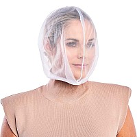 Betty Dain Makeup Protector Hood, Protects Hair and Make Up While Getting Dressed, Nylon Chiffon, Light and Airy, Triple Protection, Zipper closure, Machine Washable, White