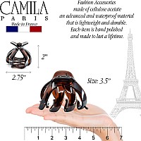 Camila Paris Ad716 Octopus French Hair Clips For Women Large Noslip Grip Claw Clips For Curly Wavy Long Thick Hair Made In