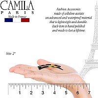 Camila Paris Cp19932 French Hair Barrette Clip For Women Handmade Side Slidein Metalfree Closure Strong Hold Grip Hair Clip