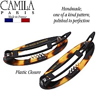 Camila Paris Cp19932 French Hair Barrette Clip For Women Handmade Side Slidein Metalfree Closure Strong Hold Grip Hair Clip