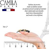 Camila Paris Cp19922 French Hair Barrette Clip For Women Handmade Side Slidein Metalfree Closure Strong Hold Grip Hair Clip