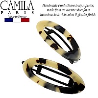 Camila Paris Cp19922 French Hair Barrette Clip For Women Handmade Side Slidein Metalfree Closure Strong Hold Grip Hair Clip