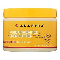 Alaffia Pure Unrefined Shea Butter, Deeply Hydrates and Moisturizes Skin. Suitable for All Skin Types. Fair Trade, Cruelty Free, No Parabens, Vegan, Passion Fruit 11 Oz