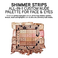 Physicians Formula Shimmer Strips Custom Allin1 Nude Palette For Face Eyes Warm Nude