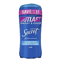 Secret Outlast Antiperspirant And Deodorant For Women Invisible Solid Completely Clean Scent 26 Oz Pack Of 2