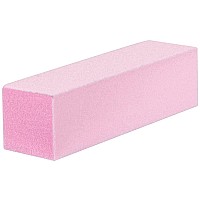 Forpro Professional Collection Pink Pedicure Block 100180 Grit Threesided Pedicure Nail Buffer 375 L X 1 W X 1 H