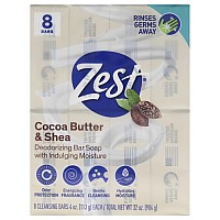 Zest Cocoa Butter & Shea Soap, 4 Oz, 8 Bars