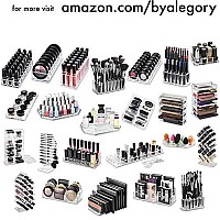 byAlegory Acrylic Lip gloss Organizer & Beauty Makeup Holder 24 Space Organization container Storage For Tall Lip gloss Lipstick Products - clear