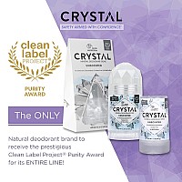 Crystal Travel Stick Mineral Deodorant Unscented Body Deodorant With 24Hour Odor Protection Nonstaining Nonsticky Alumi