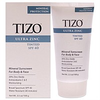 TIZO Ultra Zinc Tinted Sunscreen SPF 40, 3.5