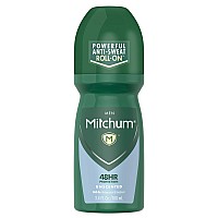 Mitchum Antiperspirant Deodorant Roll On For Men, 48 Hr Protection, Dermatologist Tested, Unscented, 3.4 Oz