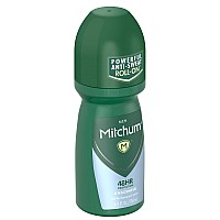 Mitchum Antiperspirant Deodorant Roll On For Men, 48 Hr Protection, Dermatologist Tested, Unscented, 3.4 Oz