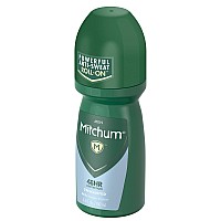 Mitchum Antiperspirant Deodorant Roll On For Men, 48 Hr Protection, Dermatologist Tested, Unscented, 3.4 Oz