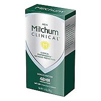 Mitchum Men Clinical Soft Solid Antiperspirant Deodorant ,Unscented , 1.6 Ounce