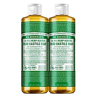 Dr Bronners Purecastile Liquid Soap Almond 16 Ounce 2Pack Made With Organic Oils 18In1 Uses Face Body Hair La