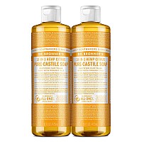 Dr Bronners Purecastile Liquid Soap Citrus 16 Ounce 2Pack Made With Organic Oils 18In1 Uses Face Body Hair La