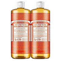 Dr Bronners Purecastile Liquid Soap Tea Tree 32 Ounce 2Pack Made With Organic Oils 18In1 Uses Acneprone Skin D