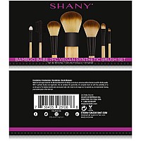 Shany Makeup Brushes I Love Bamboo 7Pc Petite Pro Bamboo Make Up Brush Set With Cosmetics Brush Carrying Case