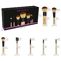 Shany Makeup Brushes I Love Bamboo 7Pc Petite Pro Bamboo Make Up Brush Set With Cosmetics Brush Carrying Case