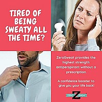 ZeroSweat Antiperspirant Deodorant clinical Strength Hyperhidrosis Treatment - Reduces Armpit Sweat 12 FlOz