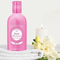 Perlier Freesia Foam Bath Natural Calming Aromatherapy Bubble Bath For Women And Men Rich Foaming Formula Provides Deep Mo