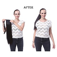 Onedor 24 Straight Wrap Around Ponytail Extension For Women Premium Synthetic Fiber 120G130G 27613