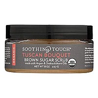 Soothing Touch Organic Herbal Brown Sugar Scrub, Tuscan Bouquet, 8 Oz