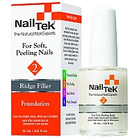 Nail Tek Foundation 2 Ridge Filling Strengthening Base Coat For Soft And Peeling Nails 05 Oz 1Pack