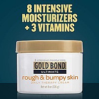 gold Bond Rough & Bumpy Daily Skin Therapy cream, 8 oz, With 7 Moisturizers & 3 Vitamins