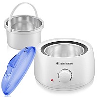 Salon Sundry Portable Electric Hot Wax Warmer Machine For Hair Removal Blue Lid