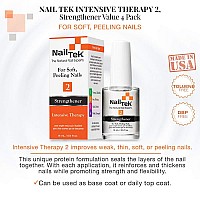 Nail Tek Intensive Therapy 2, Nail Strengthener for Soft and Peeling Nails, 0.5 oz x 2-Pack