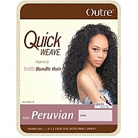 Outre Peruvian 1B Quick Weave Batik Bundle Hair Half Wig