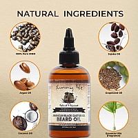 Sunny Isle Jamaican Black Castor Oil Beard Oil 4Oz Conditioning Growth Oil For Thicker Facial Hair Softens Strengthens Bear