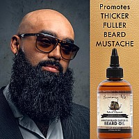 Sunny Isle Jamaican Black Castor Oil Beard Oil 4Oz Conditioning Growth Oil For Thicker Facial Hair Softens Strengthens Bear