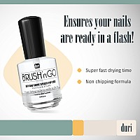 Duri Brushn Go Dry And Shine Speedy Top Coat Fast Dry Top Coat Nail Polish 045 Floz Pack Of 1