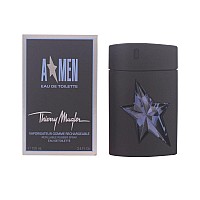 Angel by Thierry Mugler, (A*men) 3.4 oz Eau De Toilette Refillable Rubber Spray for Men