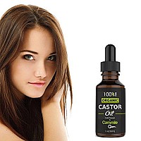 Organic Castor Oil - For Hair, Eyelashes, and Eyebrows Growth 1 oz 30ml