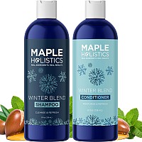 Sulfate Free Shampoo And Conditioner Hard Water Hair Treatment With Five Mint Essential Oils For Replenishing Hydration And Sh