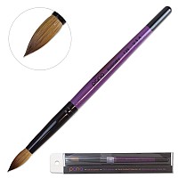 Professional Purple Wood Kolinsky Acrylic Nail Brush Size 6 8 10 12 14 16 18 20 22 Pana Pure Kolinsky Hair Size 12