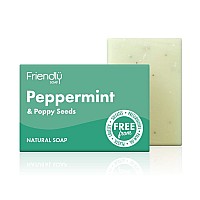 Friendly Soap Natural Handmade Peppermint and Poppy Seed Soap 95g